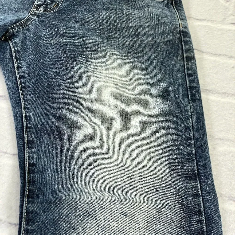 CJ Black Mens Premium Slim Jeans Size 32X32 Blue‎ Straight Leg Fade Grunge